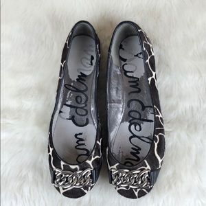 Sam Edelman Carmen Flat in Black & White Pony